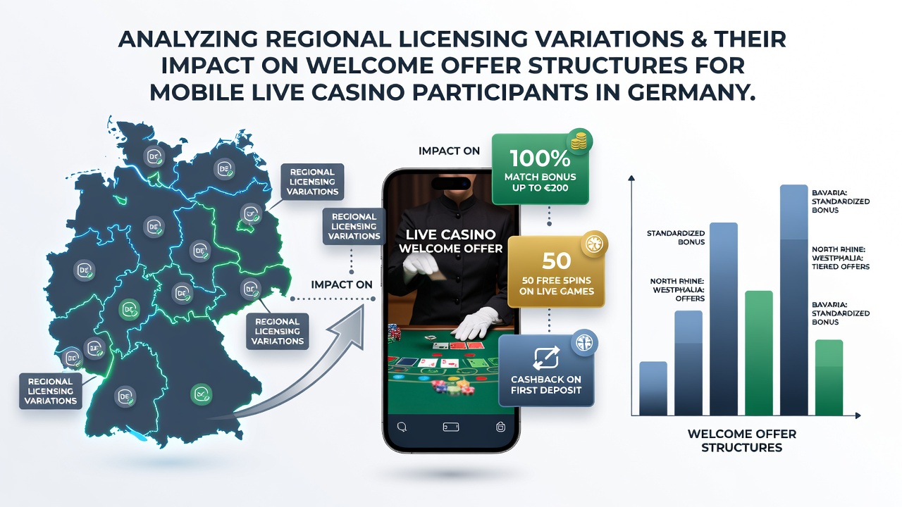 Übersicht über regionale Lizenzmodelle und Willkommensbonus-Strukturen in deutschen Bundesländern für mobile Live-Casinos
