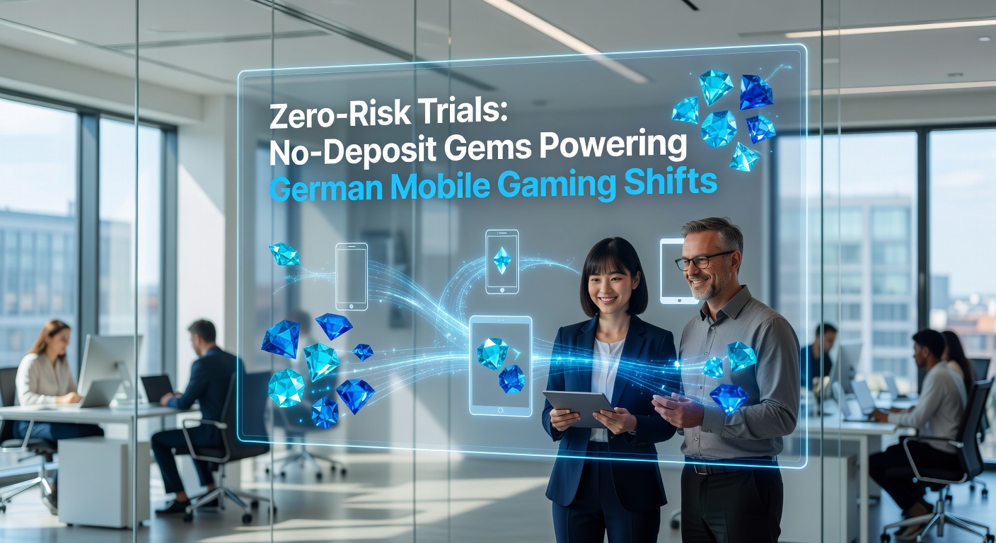 Smartphone mit No-Deposit-Bonus-Angeboten im Mobile Gaming, das den Boom in Deutschland visualisiert